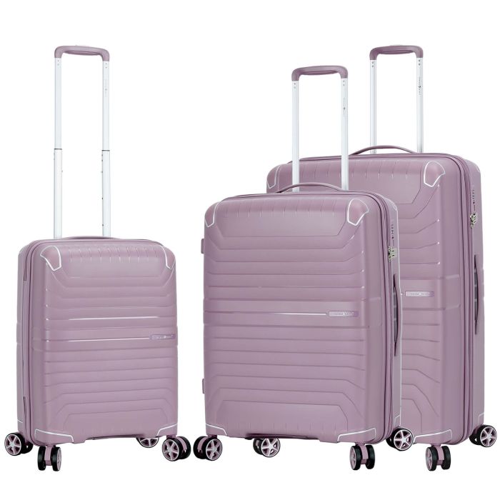 Lot de 3 valises rigides 59103 Extensibles 55, 66 et 76 cm Light purple