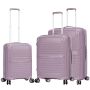 Lot de 3 valises rigides 59103 Extensibles 55, 66 et 76 cm Light purple