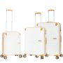 Lot de 3 valises rigides 59103 Extensibles 55, 66 et 76 cm Milky