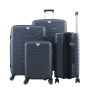 Lot de 4 valises rigides 2435 Extensible 55, 66, 76 et 87 cm Gris Foncé