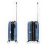 Lot de 2 valises cabines rigides extensibles + vanity 326 45 et 55 cm Bleu