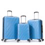 Lot de 3 valises rigides 350 Extensible 55, 66 et 76 cm Bleu