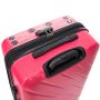 Lot de 3 valises rigides 350 Extensible 55, 66 et 76 cm Fuchsia
