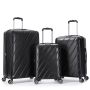 Lot de 3 valises rigides 350 Extensible 55, 66 et 76 cm Noir