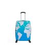 Lot de 3 valises rigides 380 Extensible 55, 66 et 76 cm Map Vert/Bleu