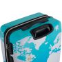 Lot de 3 valises rigides 380 Extensible 55, 66 et 76 cm Map Vert/Bleu