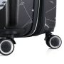 Lot de 3 valises rigides 380 Extensible 55, 66 et 76 cm Map Noir/Blanc