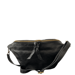 Sac banane 263 38 cm Brillant noir