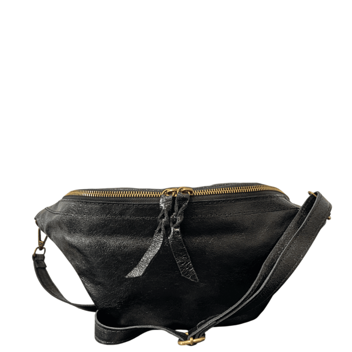 Sac banane 263 38 cm Brillant noir