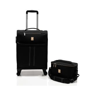 Lot valise cabine + vanity souple 2102 Noir