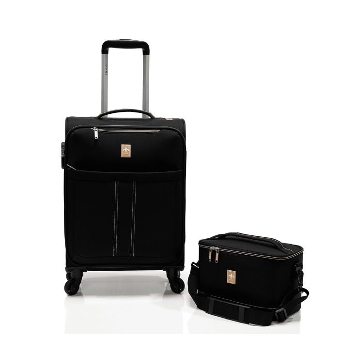 Lot valise cabine + vanity souple 2102 Noir