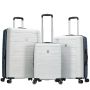Lot de 3 valises rigides 367 Extensible 55, 66 et 77 cm Blanc/Bleu