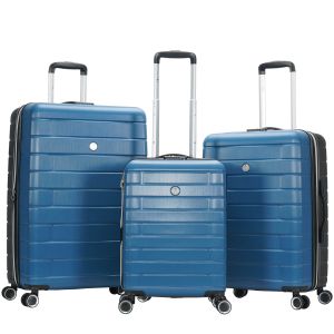 Lot de 3 valises rigides 367 Extensible 55, 66 et 77 cm Bleu/Noir