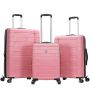Lot de 3 valises rigides 367 Extensible 55, 66 et 77 cm Fuchsia/Taupe