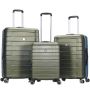 Lot de 3 valises rigides 367 Extensible 55, 66 et 77 cm Vert/Bleu