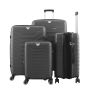 Lot de 4 valises rigides 2435 Extensible 55, 66, 76 et 87 cm Noir