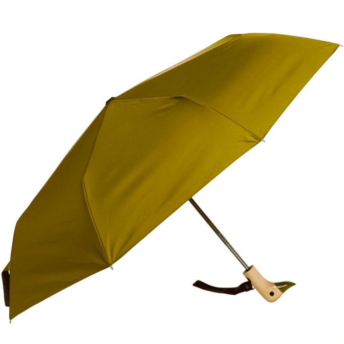 Parapluie pliant poignée tête de canard 113 cm de diamètre Olive