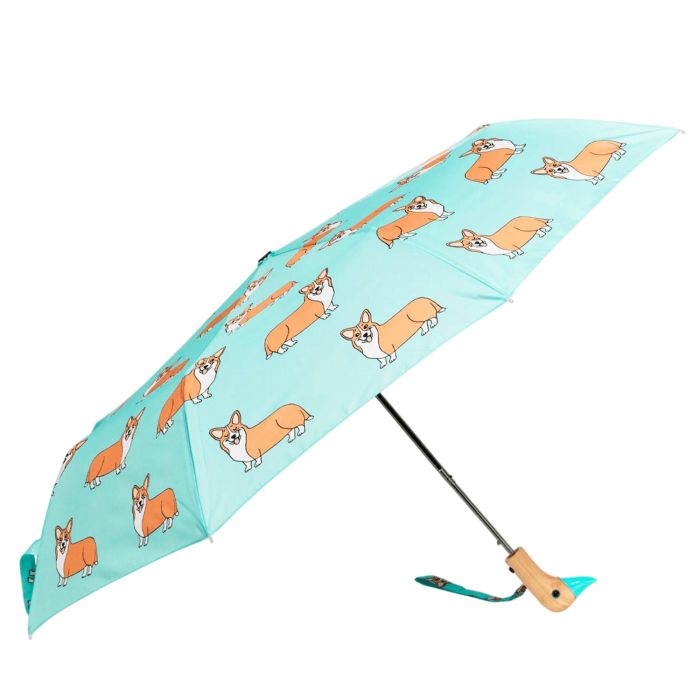 Parapluie pliant poignée tête de canard 113 cm de diamètre Corgi Mint