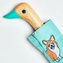 Parapluie pliant poignée tête de canard 113 cm de diamètre Corgi Mint