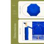 Parapluie pliant poignée tête de canard 113 cm de diamètre Bleu Royal