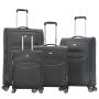 Lot de 4 valises souples 1737 Extensible 55, 67, 78 et 87 cm Gris