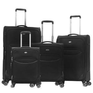 Lot de 4 valises souples 1737 Extensible 55, 67, 78 et 87 cm Noir