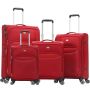 Lot de 4 valises souples 1737 Extensible 55, 67, 78 et 87 cm Rouge