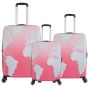 Lot de 3 valises rigides 380 Extensible 55, 66 et 76 cm Map Rose