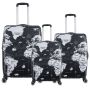 Lot de 3 valises rigides 380 Extensible 55, 66 et 76 cm Map Noir/Blanc