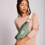 Sac banane Olivia 32 cm Velours Vert d'Eau