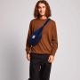 Sac banane Sasha 37 cm Velours Marine