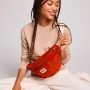 Sac banane XL Sofia 43cm Velours Brique
