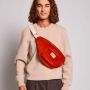 Sac banane XL Sofia 43cm Velours Brique