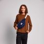 Sac banane XL Sofia 43cm Velours Marine