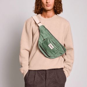 Sac banane XL Sofia 43cm Velours Vert d'Eau