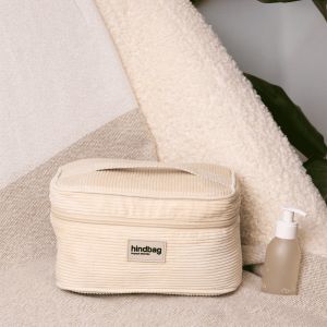 Trousse de toilette Gaspard 25 cm Velours Beige
