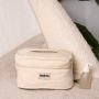 Trousse de toilette Gaspard 25 cm Velours Beige