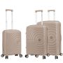 Lot de 3 valises rigides 42203 Extensible 55, 67 et 77 cm Champagne
