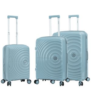 Lot de 3 valises rigides 42203 Extensible 55, 67 et 77 cm Bleu gris