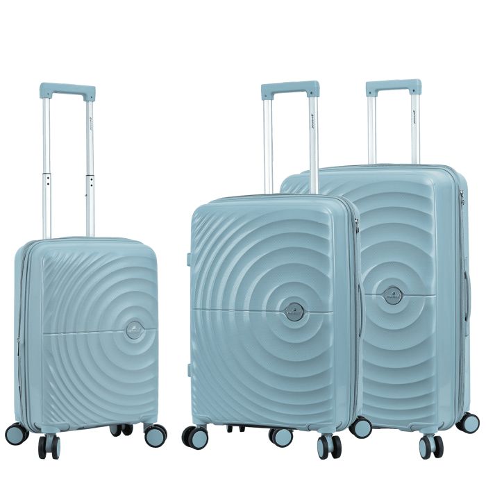 Lot de 3 valises rigides 42203 Extensible 55, 67 et 77 cm Bleu gris