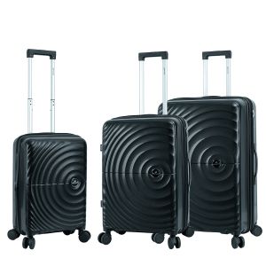 Lot de 3 valises rigides 42203 Extensible 55, 67 et 77 cm Black