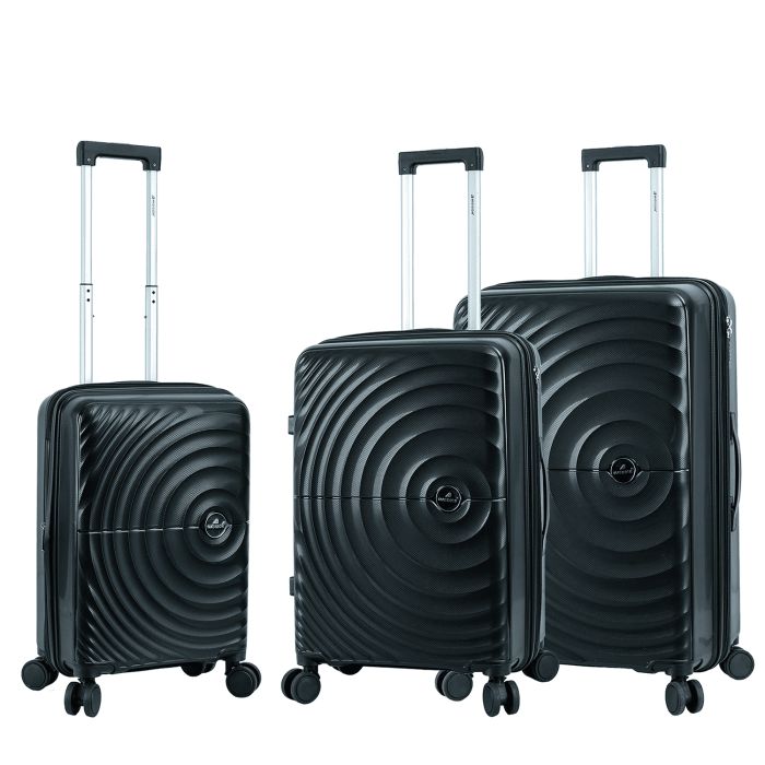 Lot de 3 valises rigides 42203 Extensible 55, 67 et 77 cm Black