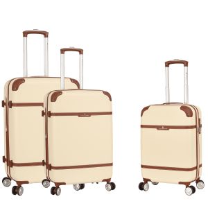 Lot de 3 valises rigides 52303 Extensibles 55, 65 et 75 cm Milky