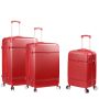 Lot de 3 valises rigides 52303 Extensibles 55, 65 et 75 cm Rouge