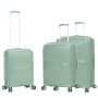 Lot de 3 valises rigides 59103 Extensibles 55, 66 et 76 cm Silver green