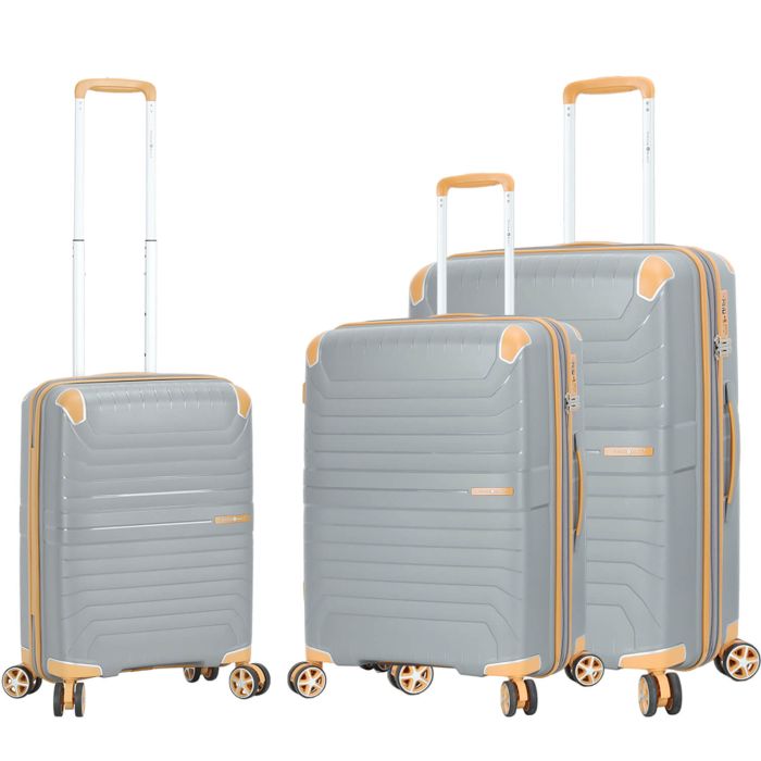 Lot de 3 valises rigides 59103 Extensibles 55, 66 et 76 cm Dark grey