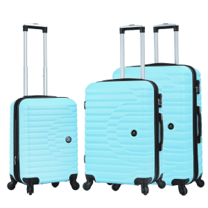 Lot de 3 valises rigides 43303 Extensibles 55, 66 et 76 cm Aqua green
