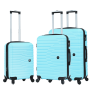 Lot de 3 valises rigides 43303 Extensibles 55, 66 et 76 cm Aqua green