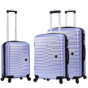 Lot de 3 valises rigides 43303 Extensibles 55, 66 et 76 cm Violet