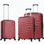 Lot de 3 valises rigides 43303 Extensibles 55, 66 et 76 cm Wine Red